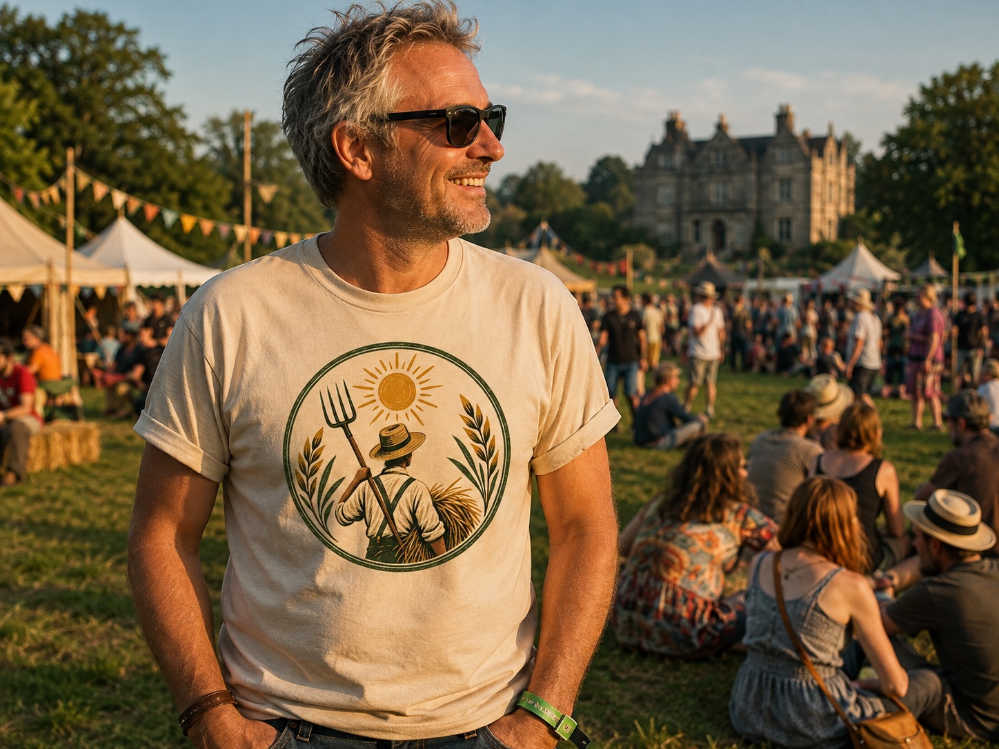 A Making Hay festival-goer, part of the community that helps make the gathering happen